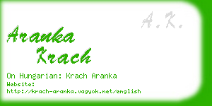 aranka krach business card